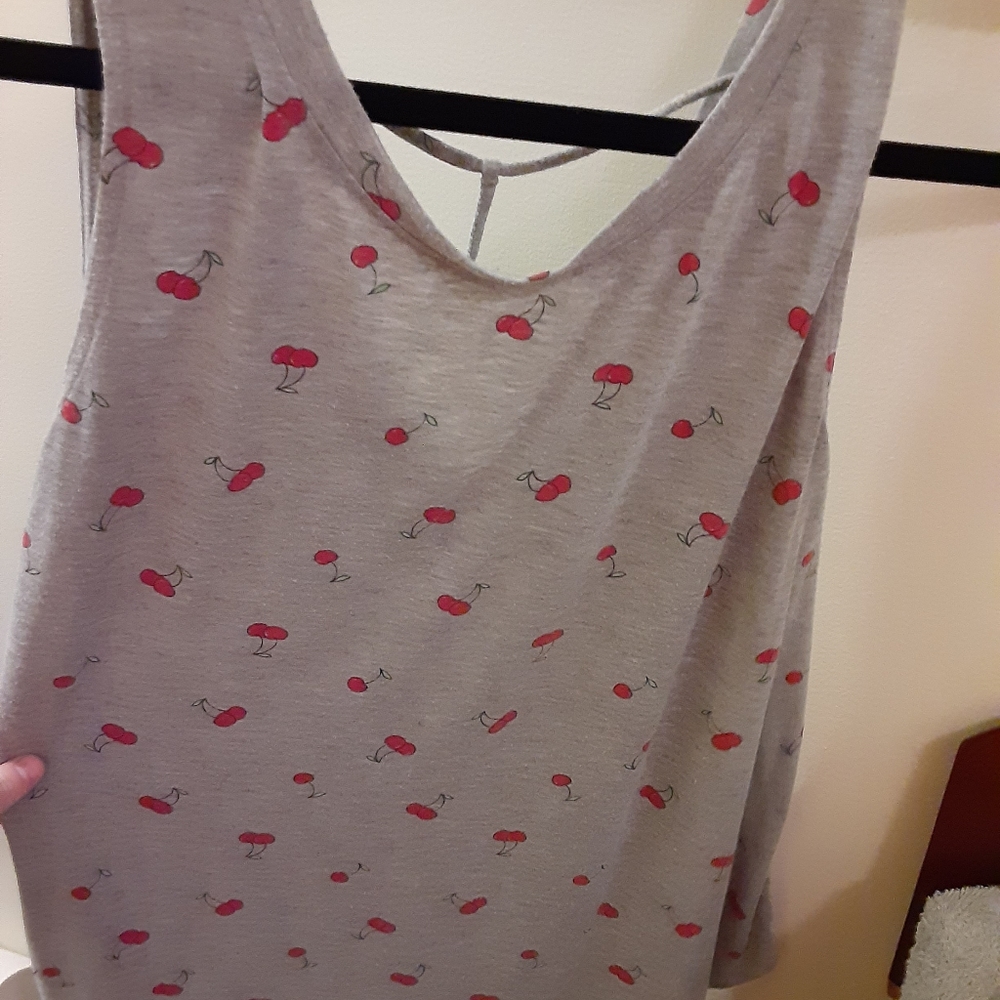 Cherry print tank top